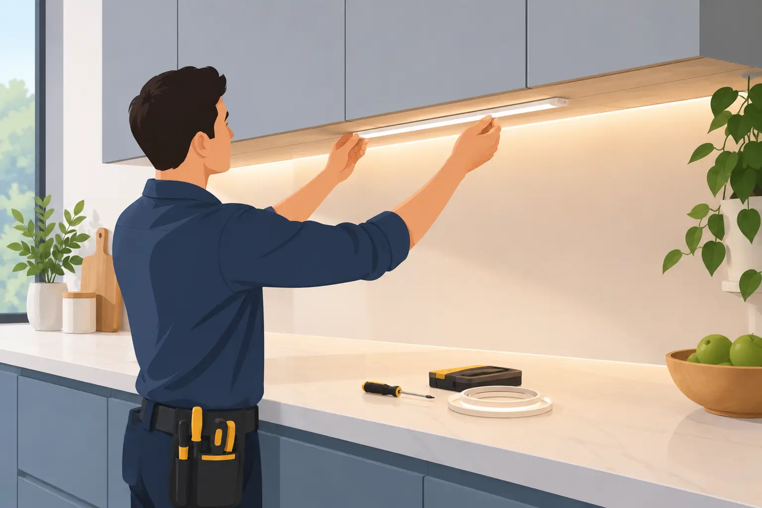 Installing Under Cabinet Lighting at Home